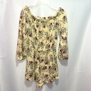 Charlotte Russe flowy off shoulder floral boho romper